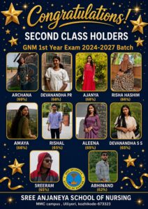 Congratulations !! Second Class Holders- GNM First Year Exam